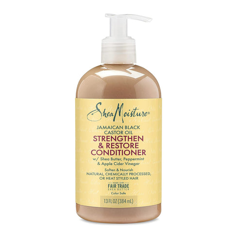SheaMoisture Conditioner 100% Pure Jamaican Black Castor Oil to Intensely Smooth and Nourish Hair with Shea Butter, Peppermint and Apple Cider Vinegar