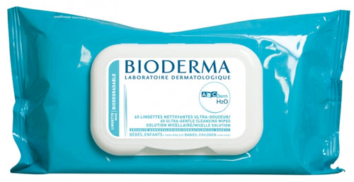 Bioderma ABCDerm H2O Cleansing Wipes for Babies & Children 60 wipes-FOC
