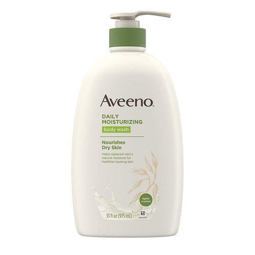 Aveeno Active Naturals Body Wash - Daily Moisturizing - Net Wt. 33 FL OZ (975 mL) Per Bottle - Pack of 2 Bottles