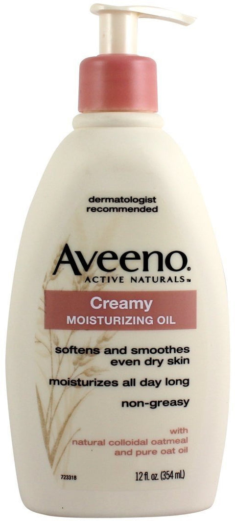 AVEENO Active Naturals Creamy Moisturizing Oil 12 oz (Pack of 8)