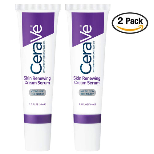 CeraVe Anti Aging Cream Serum | 2 Pack (1 Ounce Each) | Hydrating Serum for Radiant Skin | Fragrance Free