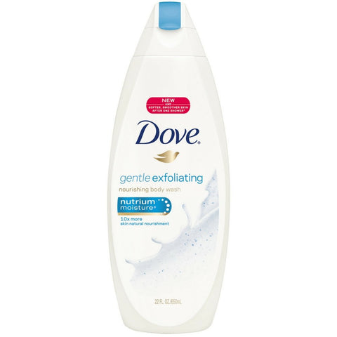 Dove Body Wash 22oz Gentle Exfoliating, 2 Pack