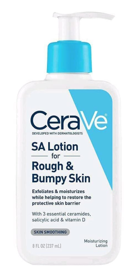 CeraVe SA Skin Care for Rough and Bumpy Skin Bundle - SA Body Wash (10 fl oz) and SA Moisturizing Lotion (8 fl oz) - Skin Smoothing Formula with Salicylic Acid