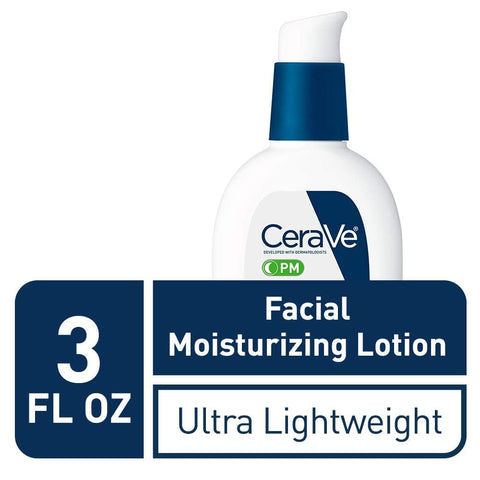 CeraVe PM Facial Moisturizing Lotion | Night Cream | 3 Ounce