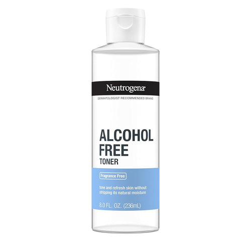 Neutrogena Alcohol-Free Gentle Daily Fragrance-Free Face Toner to Tone & Refresh Skin, Toner Gently Removes Impurities & Reconditions Skin, Hypoallergenic, 8 fl. oz