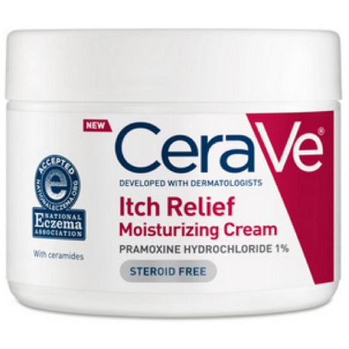 CeraVe Moisturizing Cream for Dry Skin Relief | 12 Ounce | Fragrance Free Cream with Pramoxine for Itch Relief