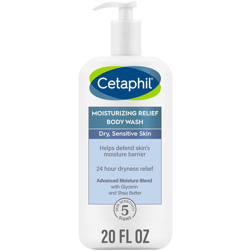 Cetaphil Body Lotion, Advanced Relief Lotion with Shea Butter for Dry, Sensitive Skin & Body Wash, NEW Moisturizing Relief Body Wash for Sensitive Skin, Creamy Rich Formula Gently