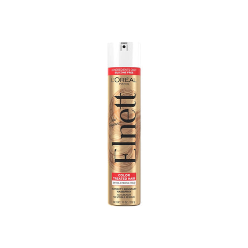 L'Oreal Paris Elnett Satin Extra Strong Hold Hairspray - Color Treated Hair 11 Ounce (1 Count) (Packaging May Vary) & Hair Care Advanced Hairstyle Boost It Volume Inject Mousse, 8.3 Ounce