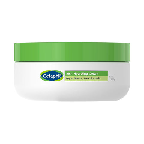 Cetaphil Rich Hydrating Night Cream For Face, With Hyaluronic Acid, 1.7 oz, Moisturizing Cream For Dry To Very Dry Skin, No Added Fragrance, (Packaging May Vary)