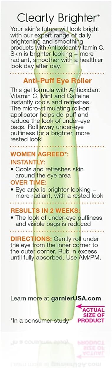 Garnier nutritioniste skin renew anti puff eye roller - 0.5 oz