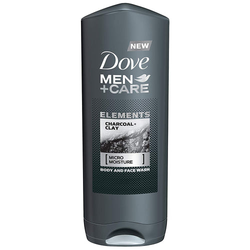 Dove Men + Care Elements Body Wash, Charcoal and Clay, 13.5 Ounce (Pack of 3)