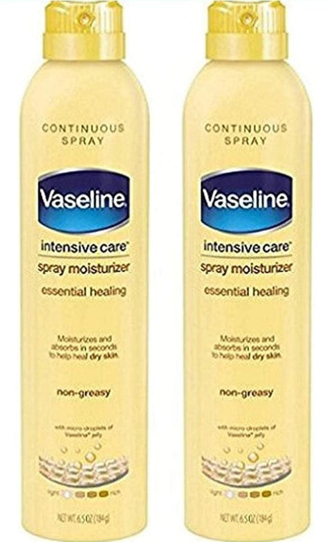 Vaseline Intensive Care Spray Moisturizer Essential Healing, 6.5 oz (Pack of 2)