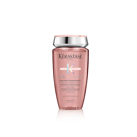 KERASTASE Chroma Absolu Chroma Respect Shampoo Riche | For Sensitized or Damaged Color-Treated Hair | Protects and Nourishes | Medium To Thick Hair | With Lactic Acid