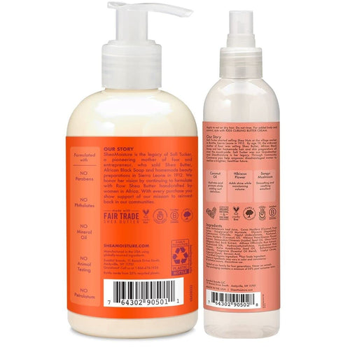 SheaMoisture KIDS Shampoo and Conditioner Set, Extra-Nourishing Mango & Carrot + Coconut & Hibiscus Detangler Spray for KIDS, 8 Fl Oz (3 Piece Set)