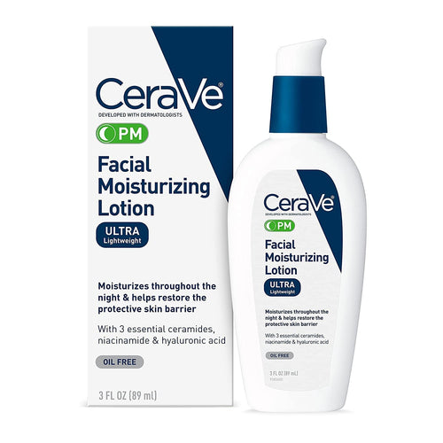 CeraVe PM Facial Moisturizing Lotion | Night Cream | 3 Ounce