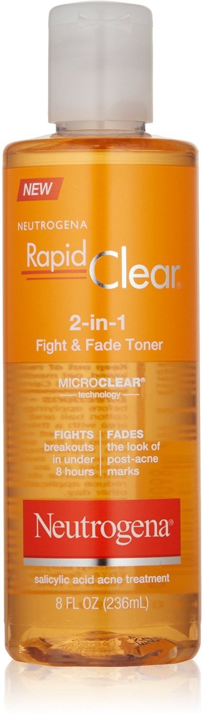 Neutrogena Rapid Clear 2-in-1 Fight & Fade Toner 8 oz (Pack of 6)
