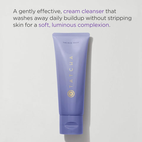 TATCHA The Rice Wash | Soft Cream Facial Cleanser Washes Away Buildup Without Stripping Skin For A Soft, Luminous Complexion | 4 oz