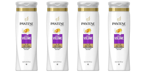 Pantene Sheer Volume 2 in 1 Shampoo & Conditioner 12.6 Fl Oz (Pack of 4)
