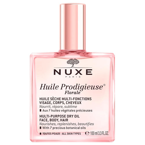 NUXE Huile Prodigieuse Floral - Organic All-in-One Oil for Body, Face & Hair. Radiant Looking Glow and Skin Hydration