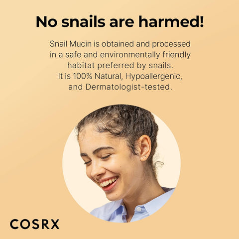 COSRX Glazed Donut Look- The Real Snail Mucin 96% Repair Essence with Snail Mucin Sheet Mask (Pack of 10), Hydrating Serum for Face with Snail Secretion Filtrate for Dark Spots and Fine Lines