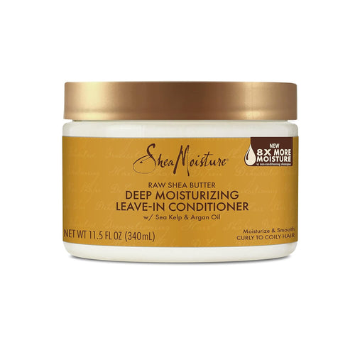 SheaMoisture Raw Shea Butter Deep Moisturizing Leave-in Conditioner for Curly Hair Raw Shea Butter Hair Conditioner to Moisturize and Smooth Hair 11.5 oz