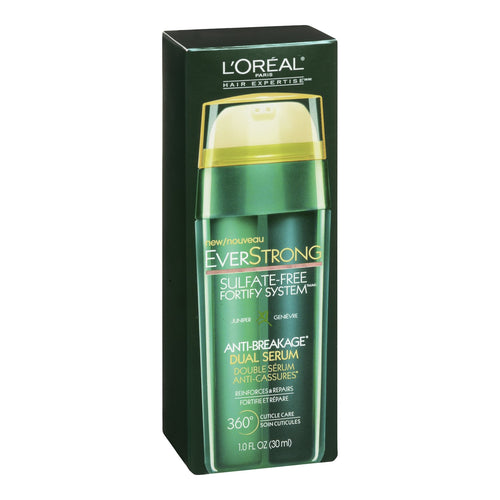 L'Oreal Paris Hair Expertise EverStrong Anti-Breakage Double Force Cream Serum, 1.0 Fluid Ounce