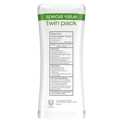 Dove go fresh Antiperspirant Deodorant, Cool Essentials 2.6 oz, Twin Pack