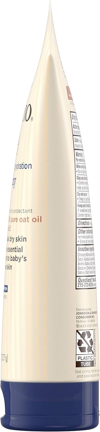 Aveeno Baby Soothing Hydration Creamy Oil for Dry and Sensitive Skin, Fragrance- and Steroid-Free, 8 Fl Oz
