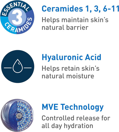 CeraVe Daily Moisturizing Lotion for Dry Skin | Body Lotion & Face Moisturizer with Hyaluronic Acid and Ceramides | Daily Moisturizer | Fragrance Free | Oil-Free | 19 Ounce