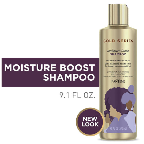 Pantene ProV Gold Series Boost, Moisture Shampoo, 9.1 Fl Oz