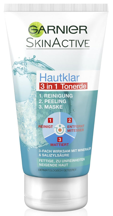 Garnier Clear Skin 3 in 1 Cleansing + Exfoliating + Mask 150 ml