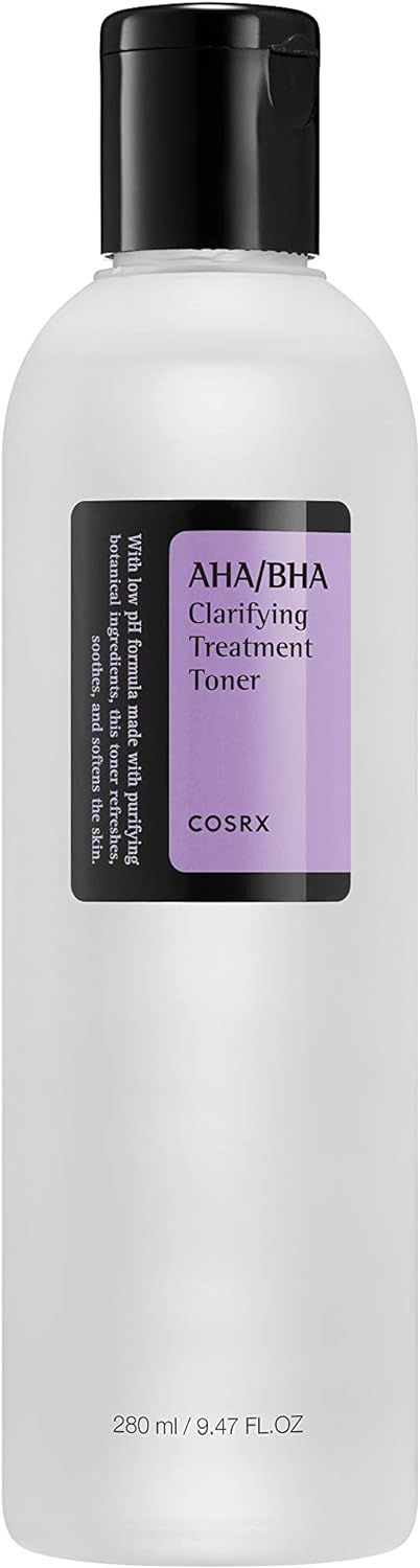 COSRX AHA/BHA Treatment Toner, Facial Exfoliating Spray for Whiteheads, Pores, and Uneven Skin, 9.47 fl.oz/ 280ml, Not Tested on Animals, No Parabens, No Sulfates, No Phthalates, Korean Skincare