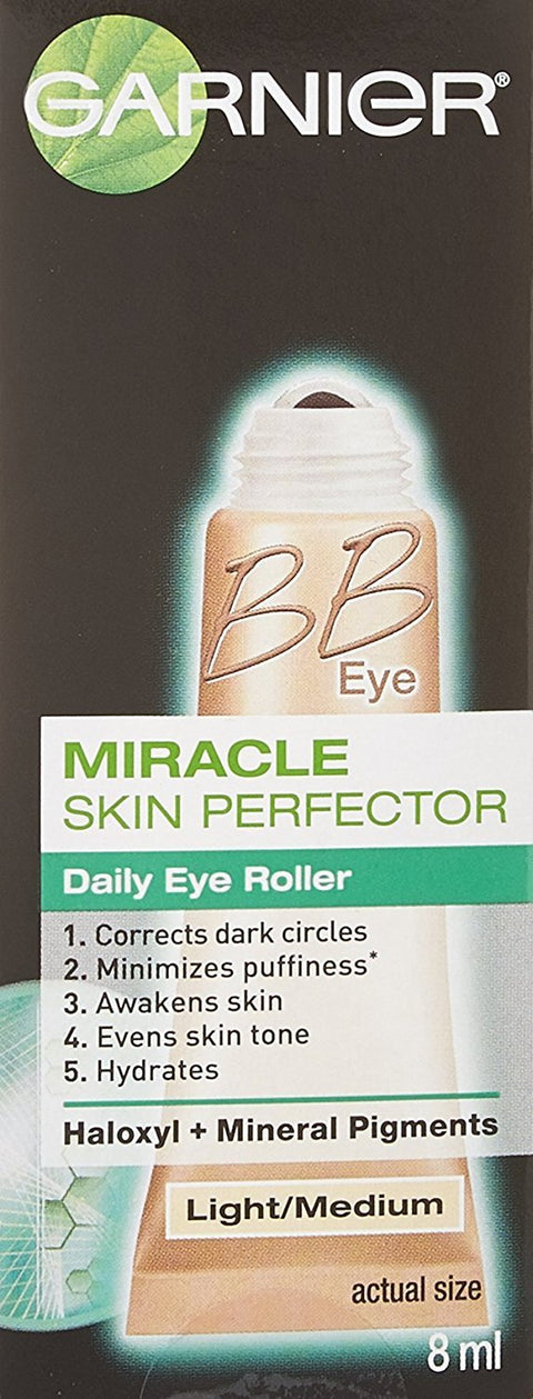 Garnier Skin BB Eye Miracle Skin Perfector Eye Roller, Light/Medium, 0.27 Fluid Ounce