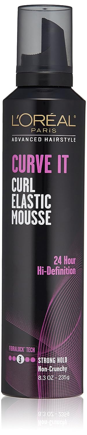 L'Oréal Paris Advanced Hairstyle CURVE IT Curl Elastic Mousse, 8.3 oz. (Packaging May Vary)