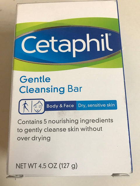 Cetaphil Gentle Cleansing Bar for Dry/Sensitive Skin 4.50 oz (Pack of 9)