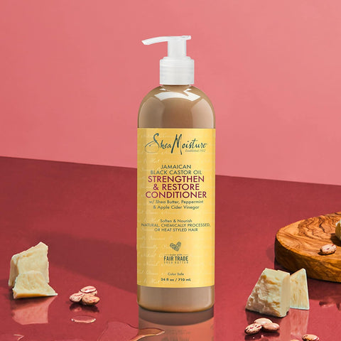 SheaMoisture Strengthen Conditioner Jamaican Black Castor Oil for Damaged Hair Cleanse 24 oz