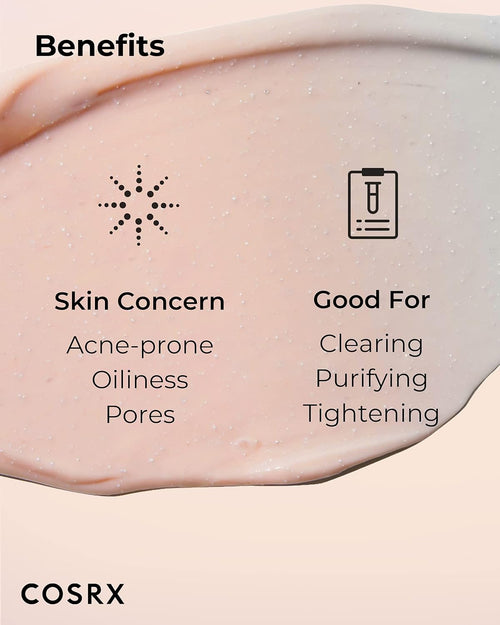 COSRX Pink Pore Clarifying Charcoal Mask 3.8 fl. oz / 110g Blackheads, Pores, Acne Control, Color Changing Fun Skincare, Detox Face Clay Mask, Wash Off Type