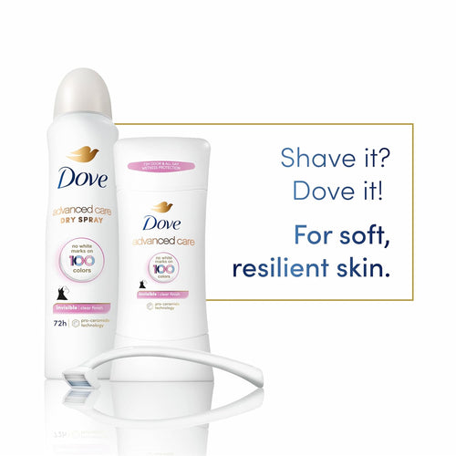Dove Advanced Care Antiperspirant Deodorant Stick Clear Finish Antiperspirant deodorant that doesn’t stain clothes 72-hour odor control and all-day sweat protection with Pro-Ceramide Technology 2.6 oz