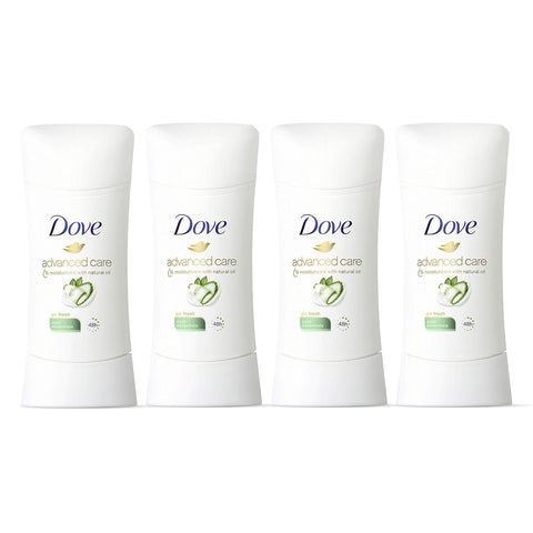 Dove Advanced Care Antiperspirant Cool Essentials (Pack of 4) Deodorant for Women For 48 Hour Protection And Soft And Comfortable Underarms 2.6 oz