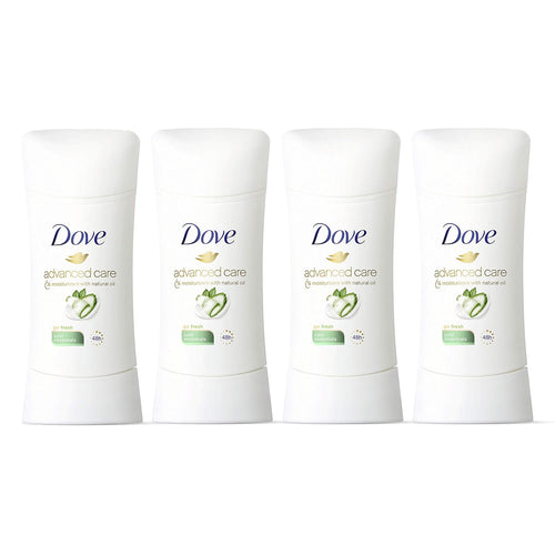 Dove Advanced Care Antiperspirant Cool Essentials (Pack of 4) Deodorant for Women For 48 Hour Protection And Soft And Comfortable Underarms 2.6 oz