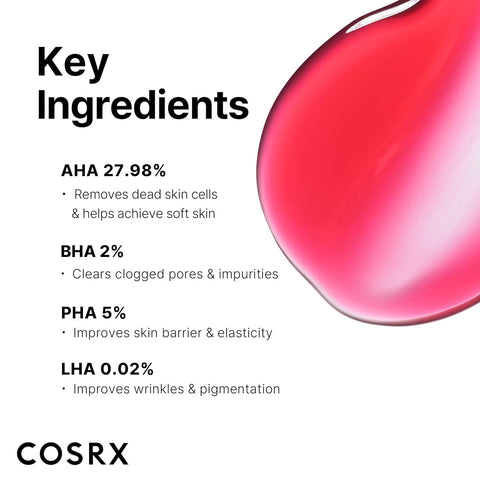 COSRX AHA BHA PHA LHA 35% Peel 1.01 fl. oz / 30 ml, Chemical Exfoliating Peeling Gel for Dull, Rough, Oily Skin with Clogged Pores & Dead Skin Cells, Highly Concentrated, Korean Skincare, Paraben Free
