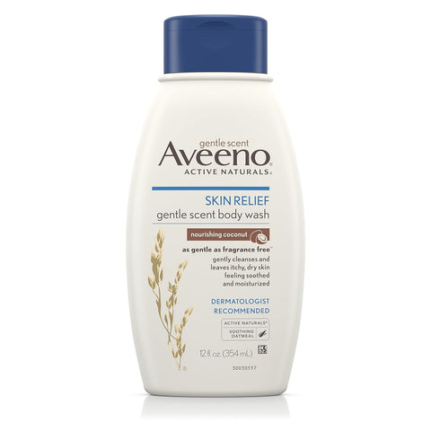 Aveeno Body Wash Skin Relief Nourishing Coconut 12 Ounce (354ml) (2 Pack)