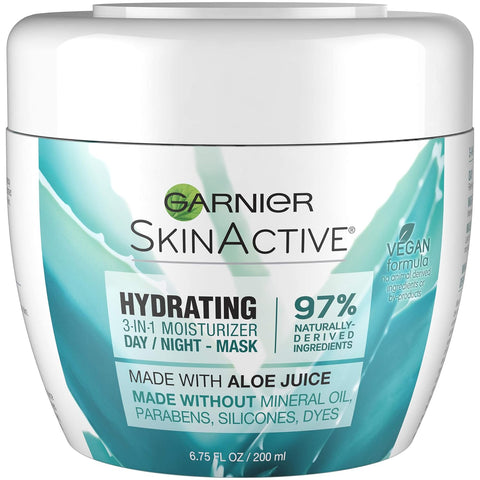 Garnier SkinActive 3-in-1 Face Moisturizer with Aloe, For Dry Skin, 6.75 fl. oz.