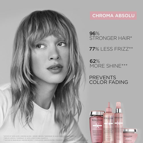 KERASTASE Chroma Absolu Chroma Respect Shampoo Riche | For Sensitized or Damaged Color-Treated Hair | Protects and Nourishes | Medium To Thick Hair | With Lactic Acid