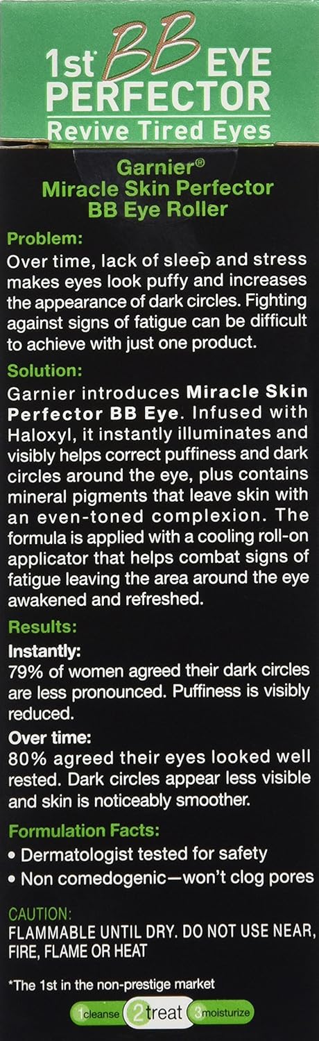 Garnier Skin BB Eye Miracle Skin Perfector Eye Roller, Fair/Light, 0.27 Fluid Ounce