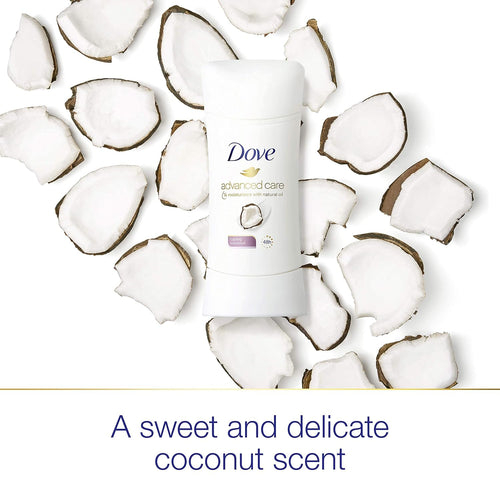 Dove Advanced Care Antiperspirant Deodorant Stick Caring Coconut Twin Pack for helping your skin barrier repair after shaving 2.6 oz