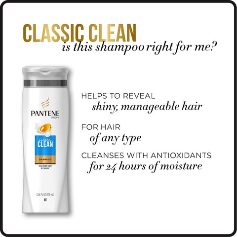 Pantene, Shampoo, Pro-V Classic Clean, 25.4 fl oz, Twin Pack