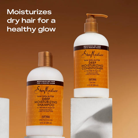 SheaMoisture Shampoo Deep Moisturizing For Dry, Damaged Or Transitioning Hair Raw Shea Butter Sulfate-Free 13oz